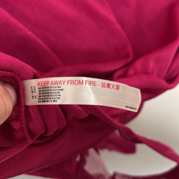 NWOT Free People Intimately Pink Long Sleeve Bodysuit Size Small - Picture 8 of 9